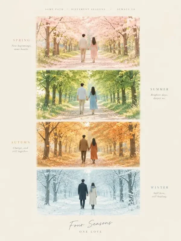 短剧《与你同行的四季》封面 - 唯美爱情题材，主演顾言 / 时雨